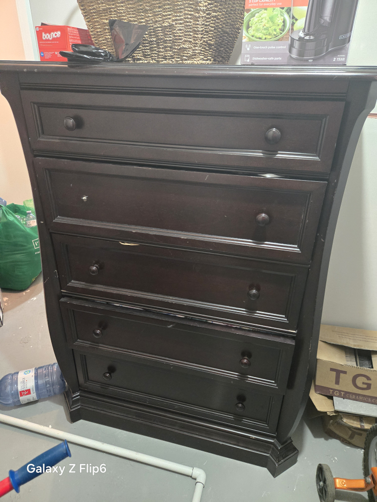 Tall Wooden Chest of Drawers - photo 2
