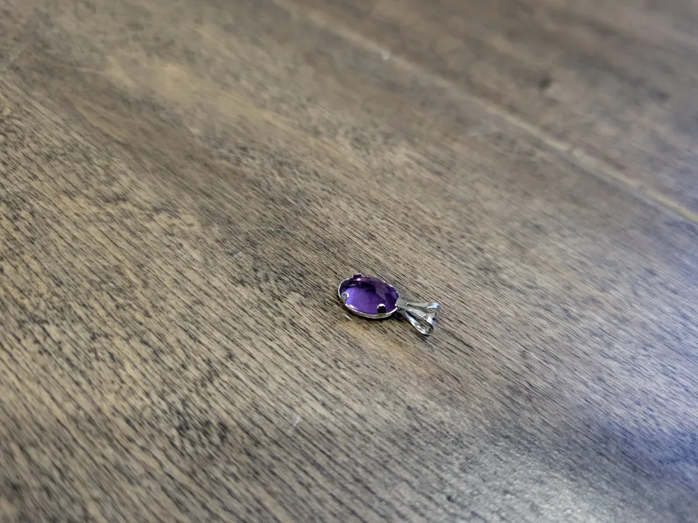 14KT Gold Amethyst Pendant Charm image indicator(4)