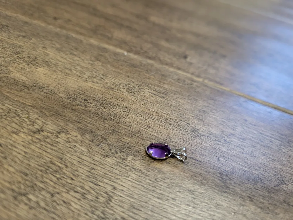 14KT Gold Amethyst Pendant Charm image indicator(6)