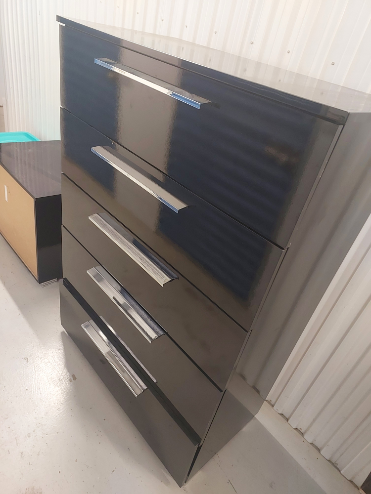 Black High Gloss Chest of Drawers