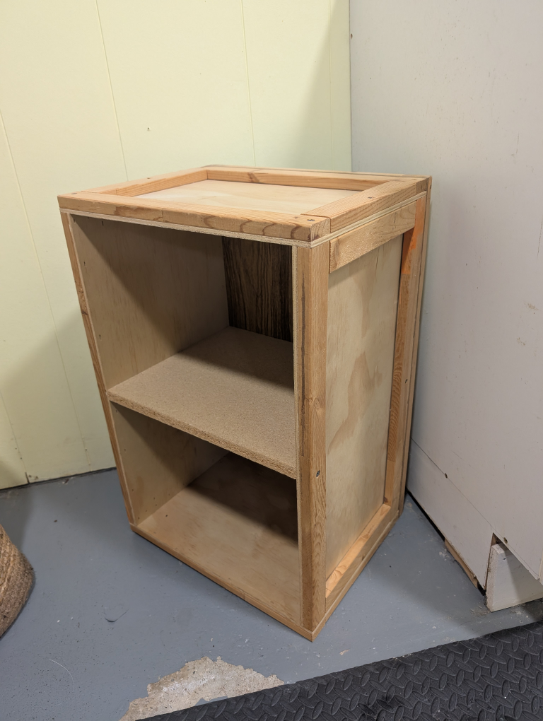 Sturdy Wooden Box Shelf