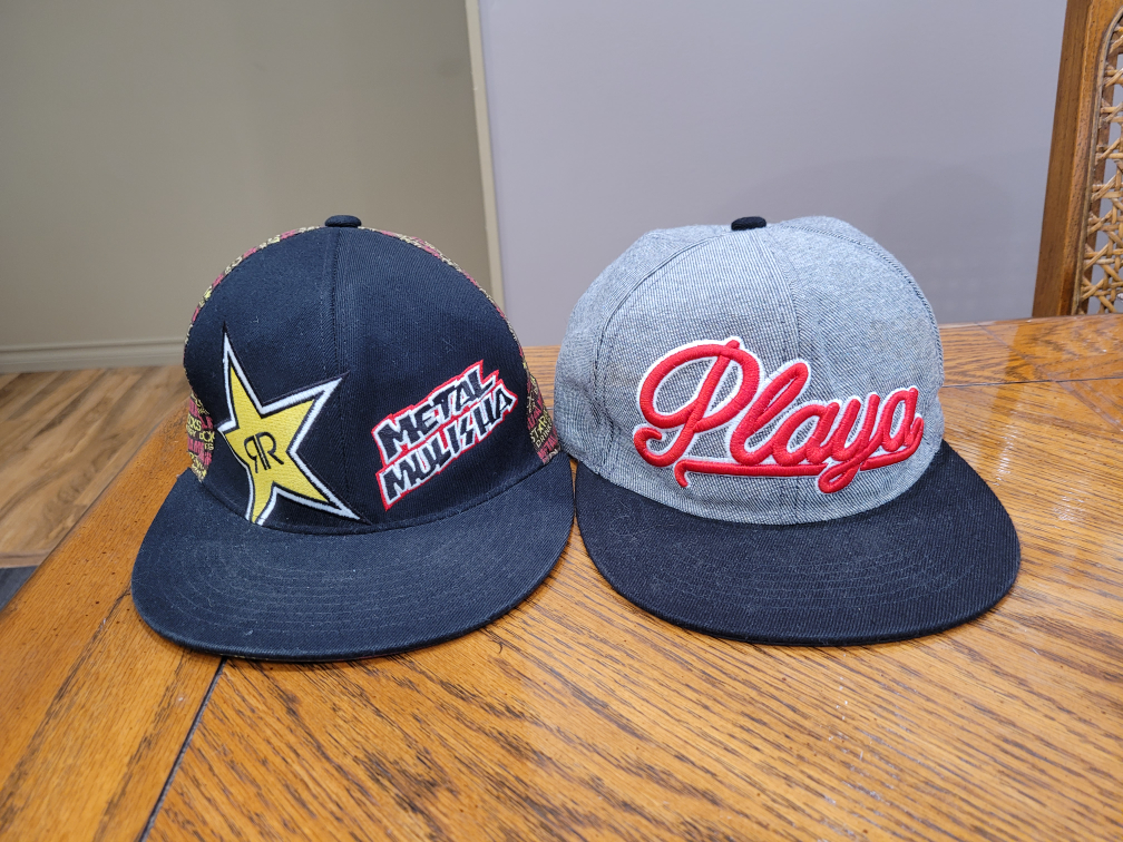 Two Flexfit Hats - Metal Mulisha & Playa