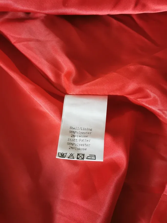 Grace Karin Red Double Breasted Peacoat - Size M image indicator(5)