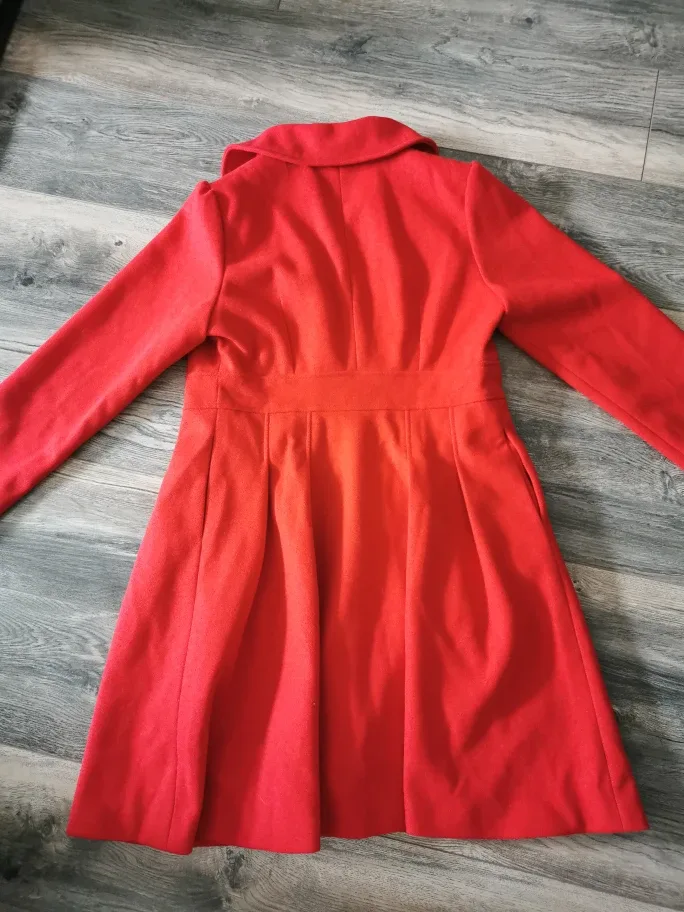 Grace Karin Red Double Breasted Peacoat - Size M image indicator(6)