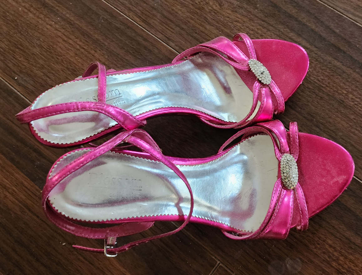 Pink Satin High Heel Sandals - photo 2