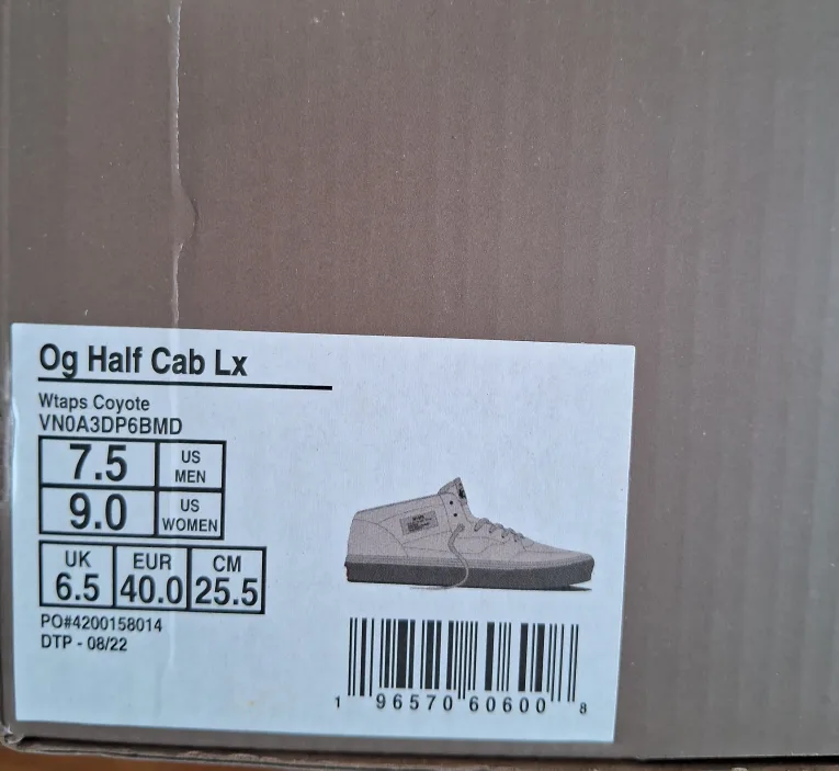 Vans Vault OG Half Cab LX Sneakers - Size 7.5 US Men's image indicator(4)