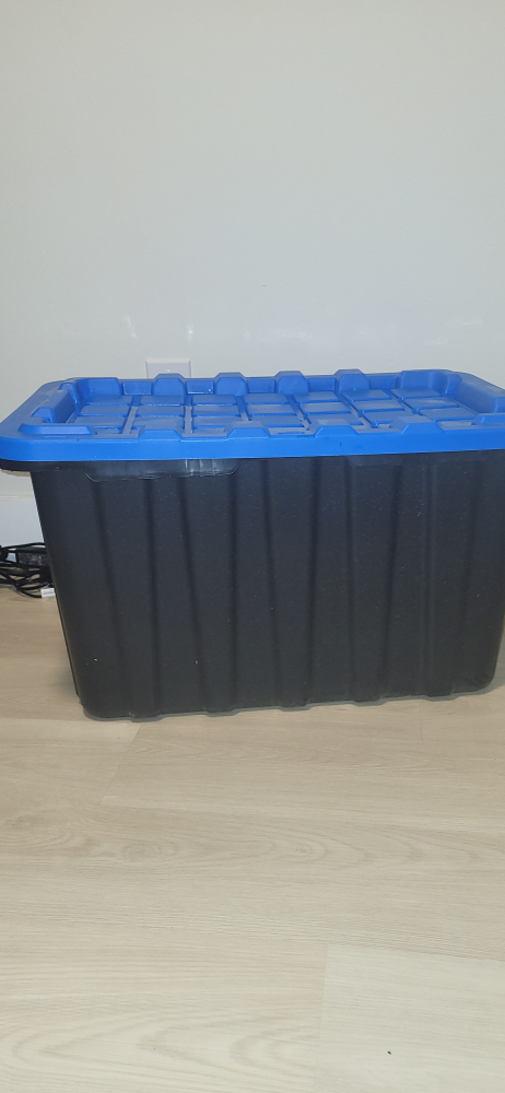 Mastercraft Heavy Duty Stackable Storage Box with Lid, 45-L