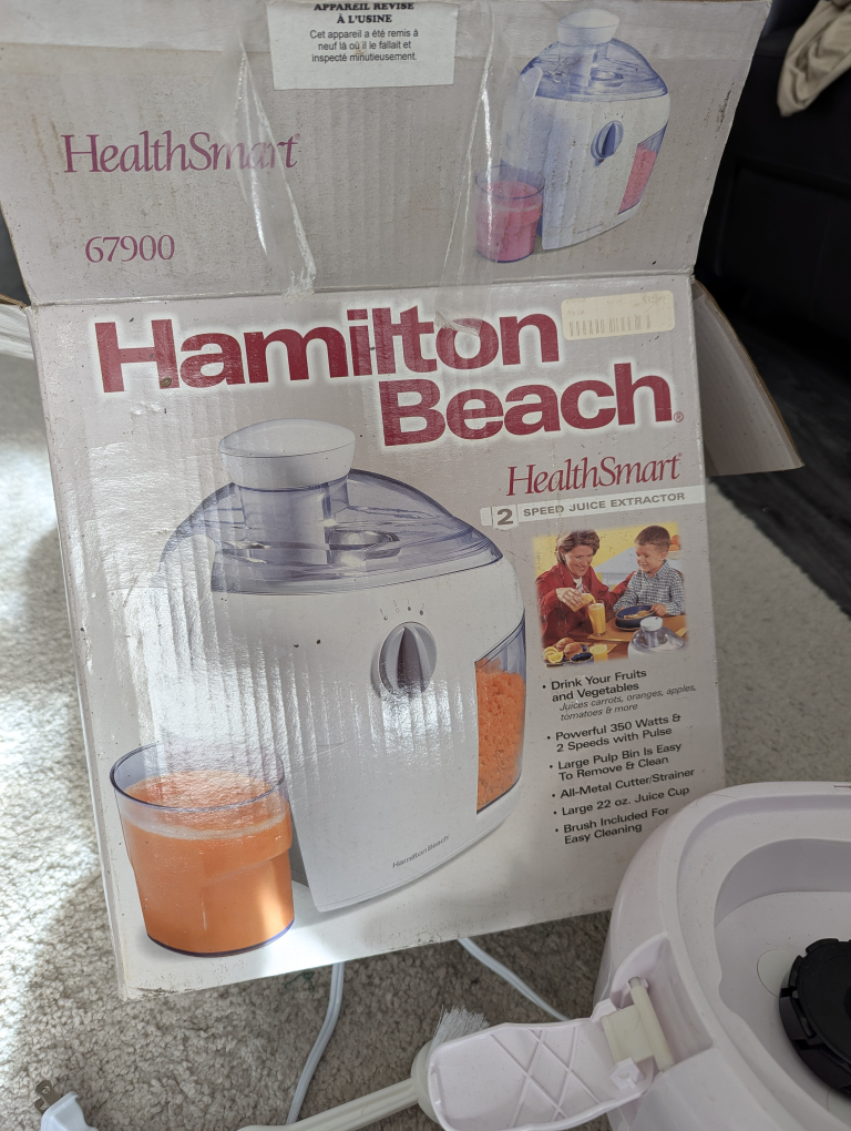 Hamilton Beach HealthSmart 67900 2-Speed Juice Extractor - photo 2