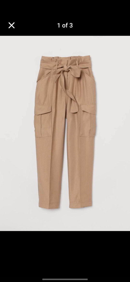 H&M Beige Cargo Pants - Size 2