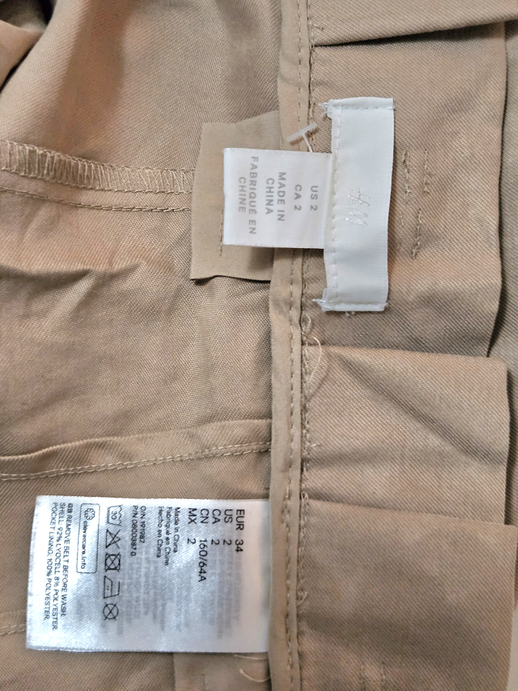 H&M Beige Cargo Pants - Size 2 - photo 2
