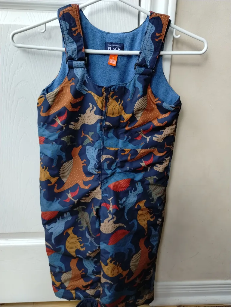 Toddler Boy's Dinosaur Snowsuit and Boots Set image indicator(2)