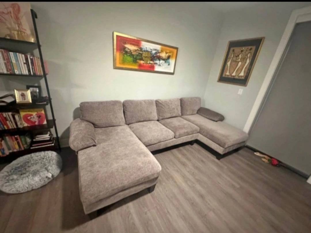 Gray L-Shaped Sectional Sofa