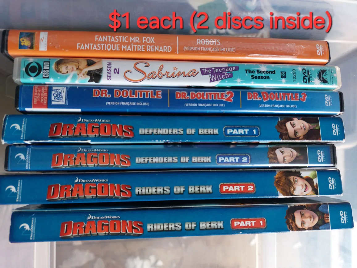 DVD cartoons/ kids movies 0.50 cent each image indicator(7)