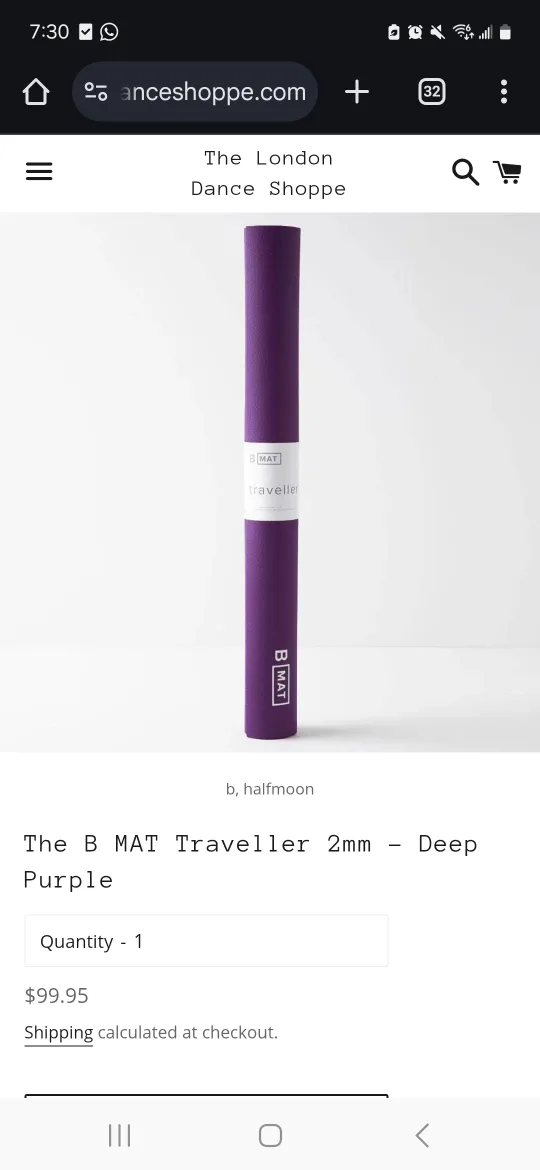 The B MAT Traveller 2mm Yoga Mat (Deep Purple) image indicator(7)