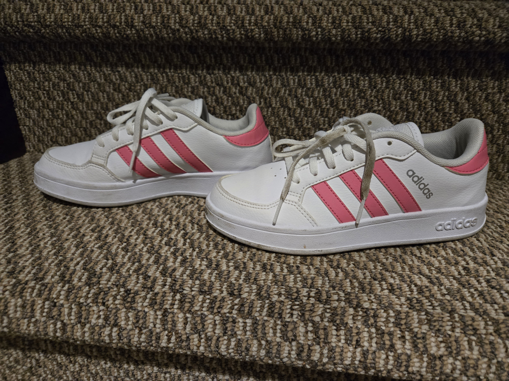 Girls' Shoe Bundle: Reebok, Adidas, and White Flats