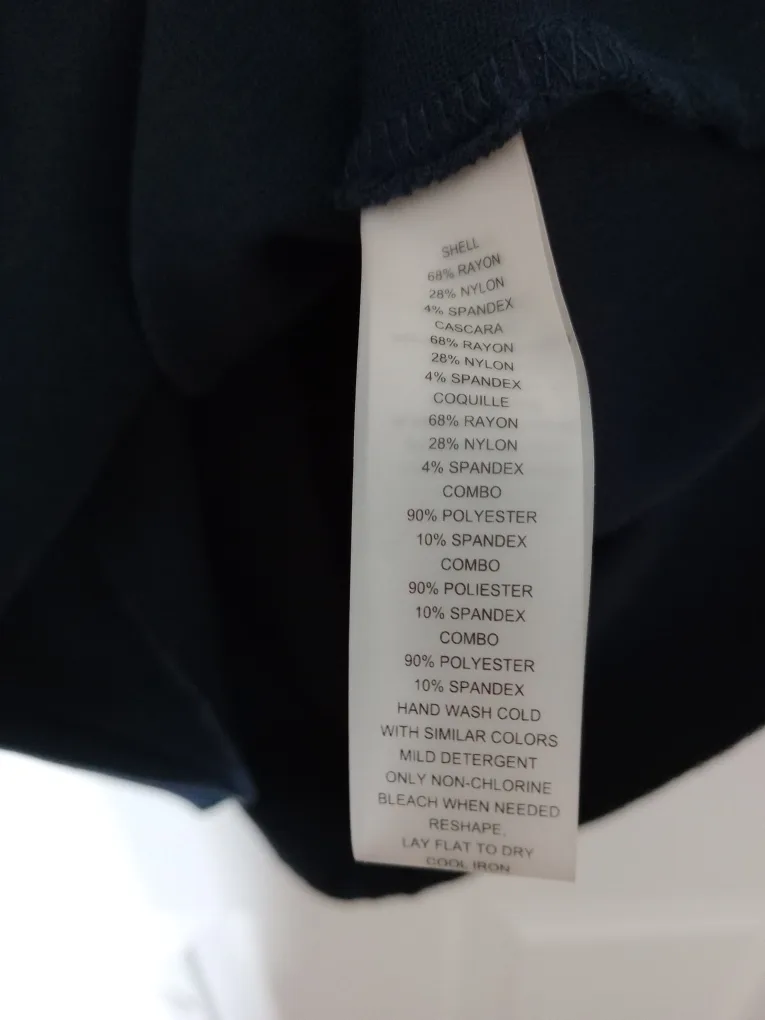 Navy Blue Velvet Detail Dress - Size 8 image indicator(5)