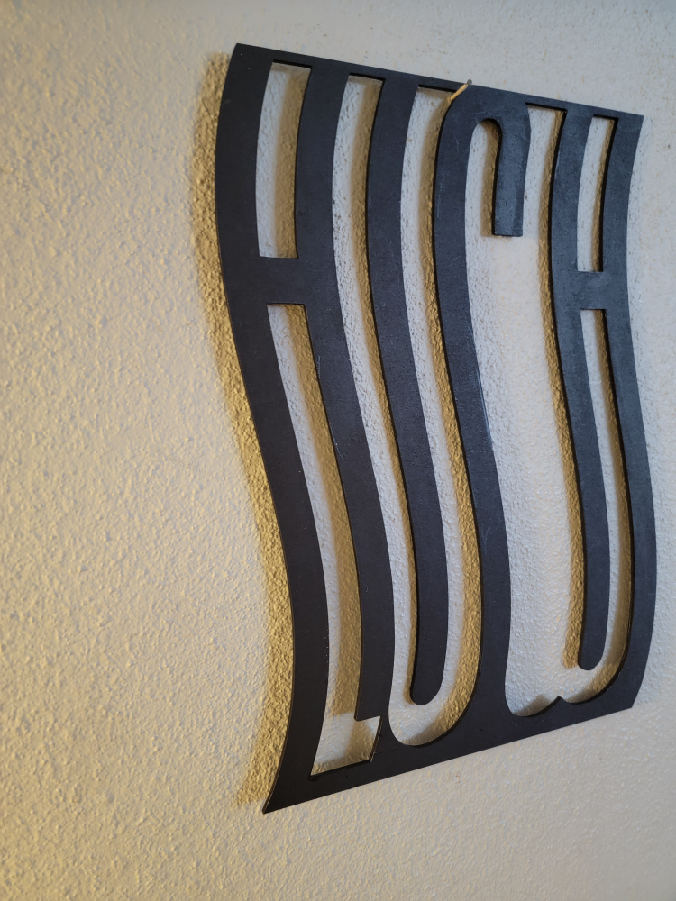 Oxymoron Wall Decor - Unique "High-Low" Black Sign - photo 4