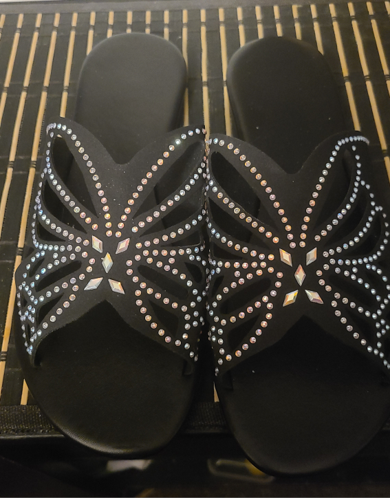 Rhinestone Butterfly Slides - Size 10 - photo 4