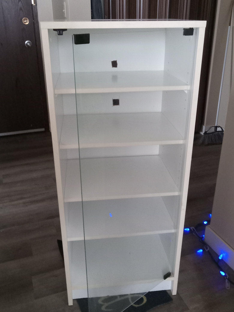 White Display Cabinet with Glass Door - photo 2