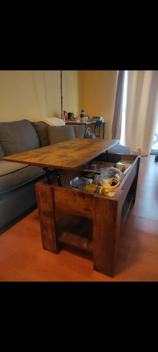 Lift-Top Coffee Table with Storage - photo 3