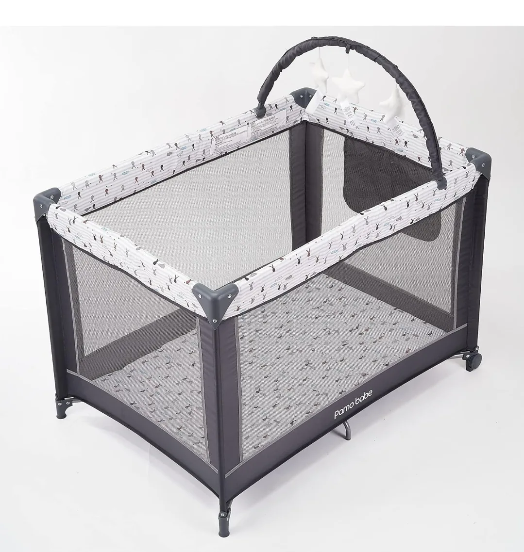 Pamo Babe Portable Playard with Toy Bar image indicator(2)