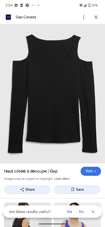 Gap Cold Shoulder Ribbed Top - Size Petite Medium