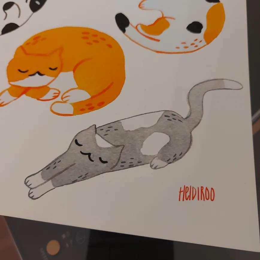 Cute Cat Print image indicator(2)