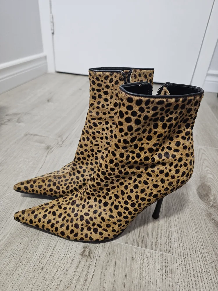 Steve Madden Leopard Print Pointed-Toe Ankle Boots image indicator(2)