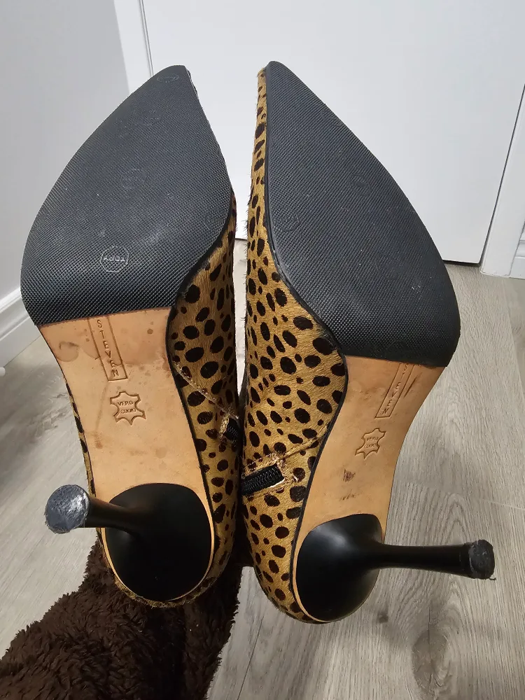 Steve Madden Leopard Print Pointed-Toe Ankle Boots image indicator(5)