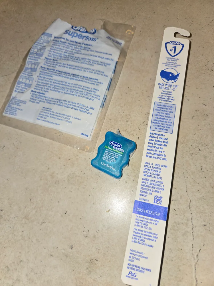 Dental Hygiene Bundle: Oral-B  Floss & Toothbrush image indicator(4)