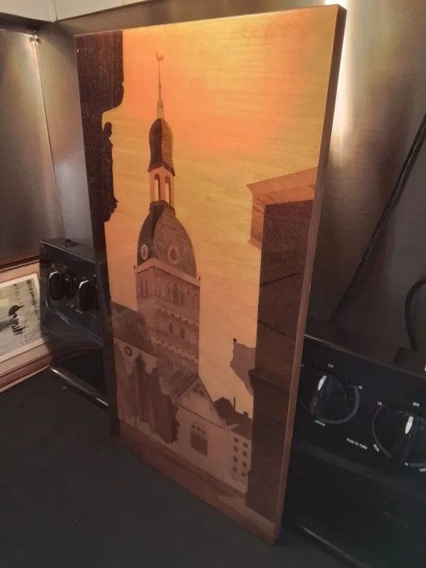 Marquetry Wood Wall Art - Cityscape, USSR image indicator(4)