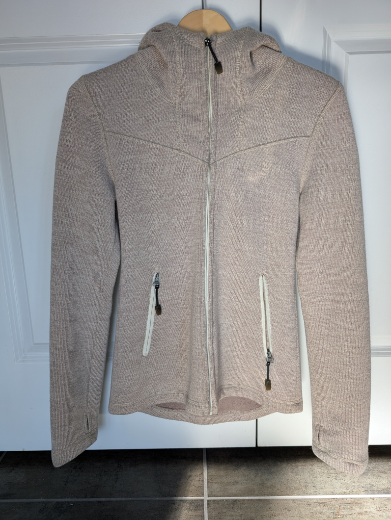 Bench Women's Size Small Beige Knit Zip-Up Hoodie