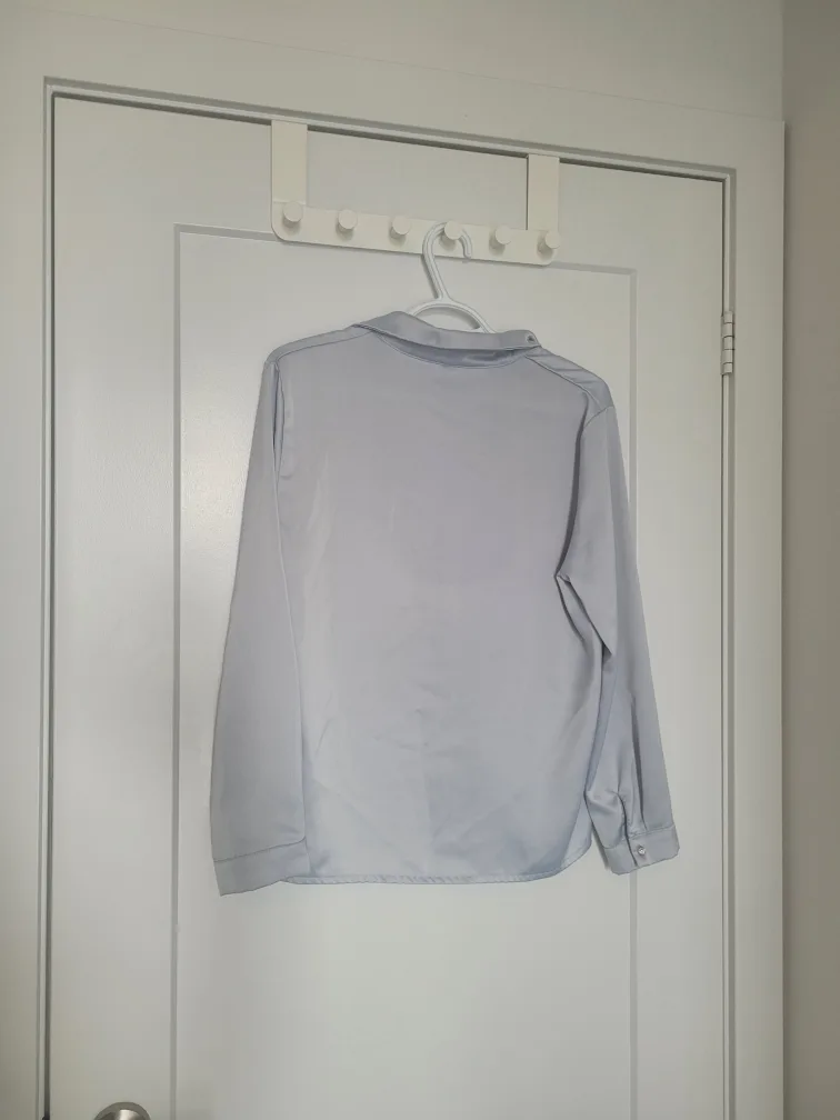 Light Blue Satin Blouse image indicator(2)