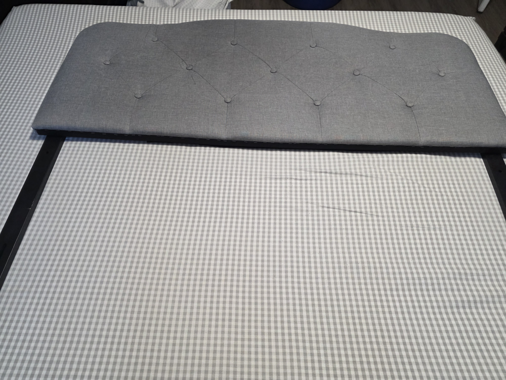 Grey Upholstered Headboard double Size - photo 3