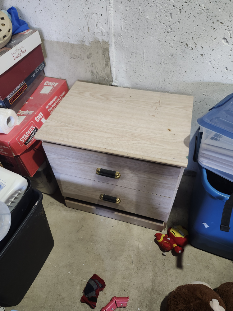 Two-Drawer Wooden Nightstand