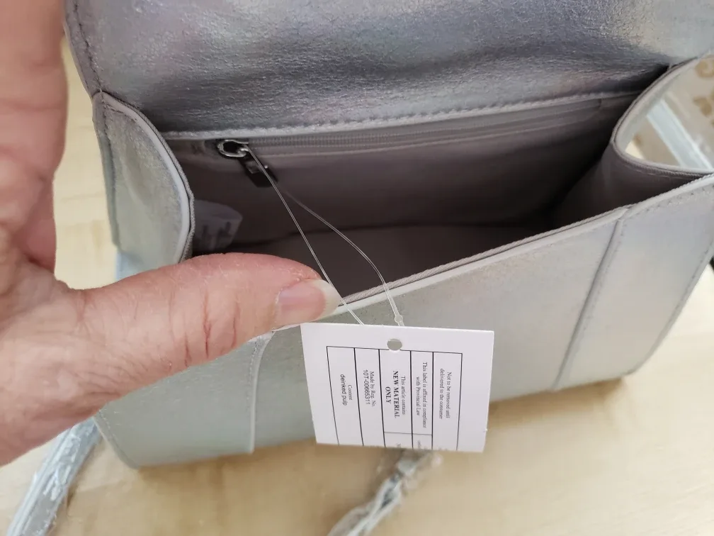 Silver Metallic Mini Satchel Bag image indicator(5)