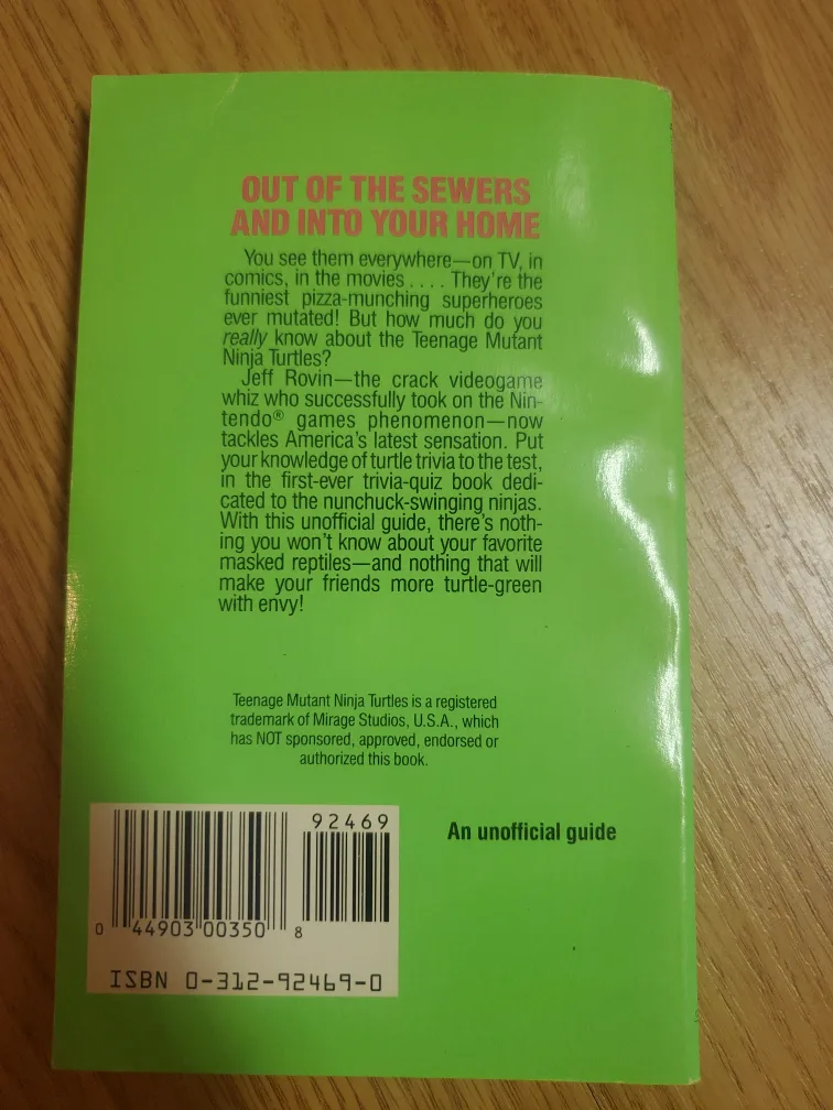 The Unauthorized Teenage Mutant Ninja Turtles Quiz Book -Rovin image indicator(2)