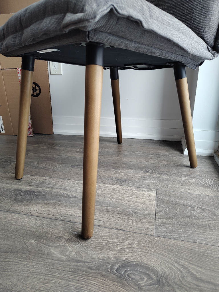 IKEA KLINTEN chairs Dark Grey Fabric with Wooden Legs - photo 4