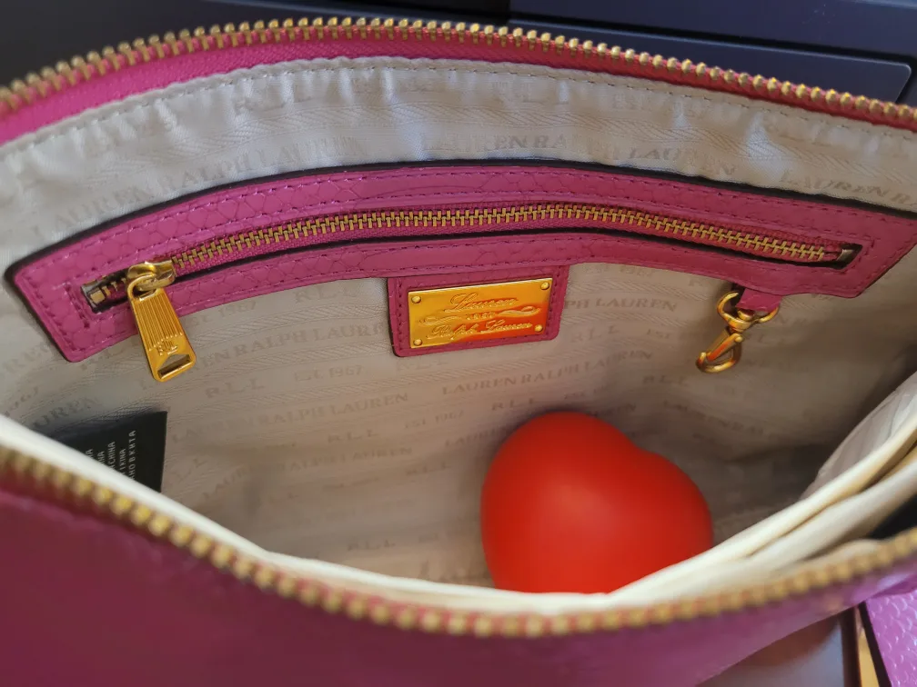 Ralph Lauren Pink Snakeskin Crossbody Bag image indicator(7)