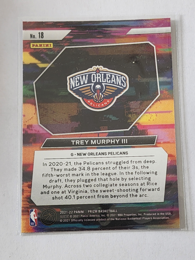 Trey Murphy III 2020-21 Panini Prizm Rookie Card #18 🏈 - photo 2