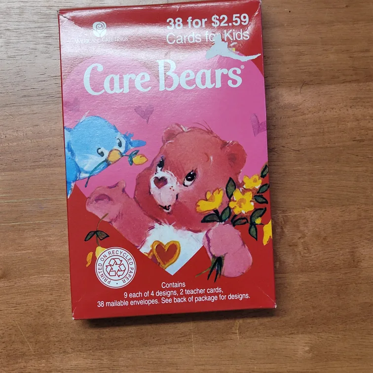 Vintage Care Bears Valentine's Day Cards - 38 Cards! 1995 image indicator(2)