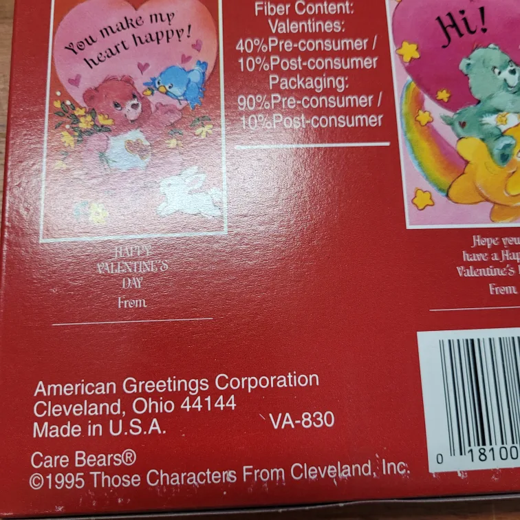 Vintage Care Bears Valentine's Day Cards - 38 Cards! 1995 image indicator(8)