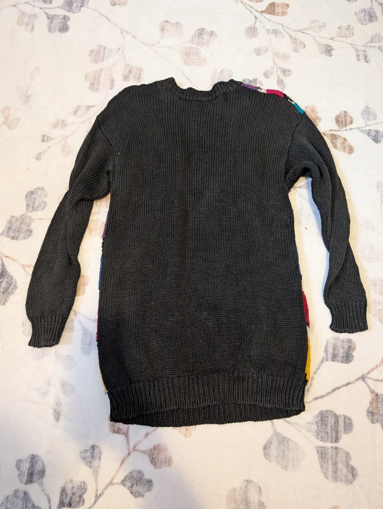 Vintage Claus Petites Colourful Diamond Knit Sweater image indicator(4)