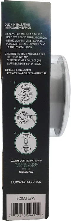 Luxway 4" LED Recessed Fixture - Matte White image indicator(4)