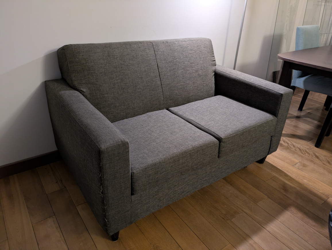 Grey Two-seater Sofa