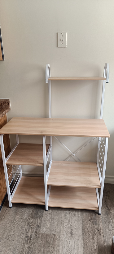 Microwave Oven Stand with Storage Shelves - photo 2