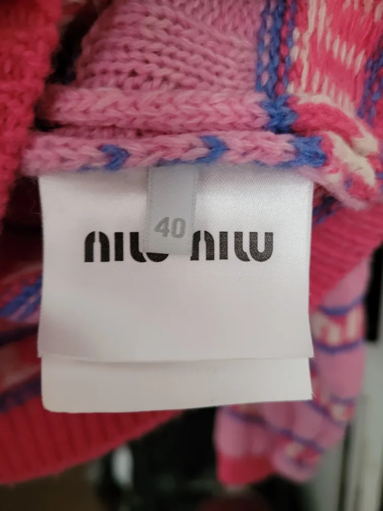 Miu Miu Pink Knit Sweater Size 40 image indicator(4)