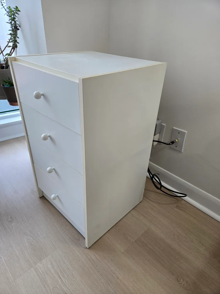 Ikea white dresser side table drawers image indicator(3)