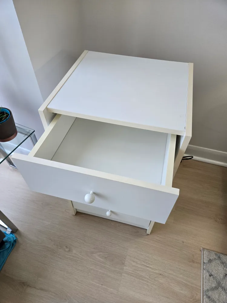 Ikea white dresser side table drawers image indicator(4)