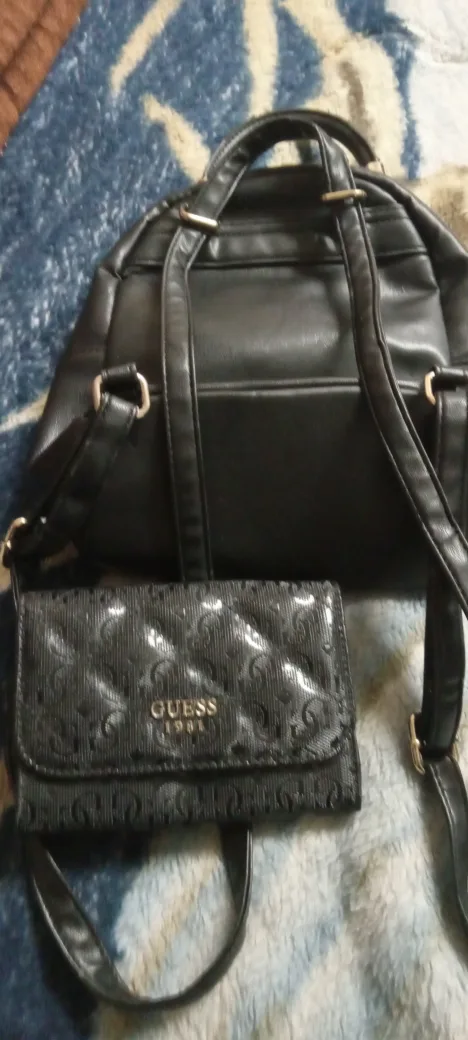GUESS Black Mini Backpack and Wallet Set image indicator(2)